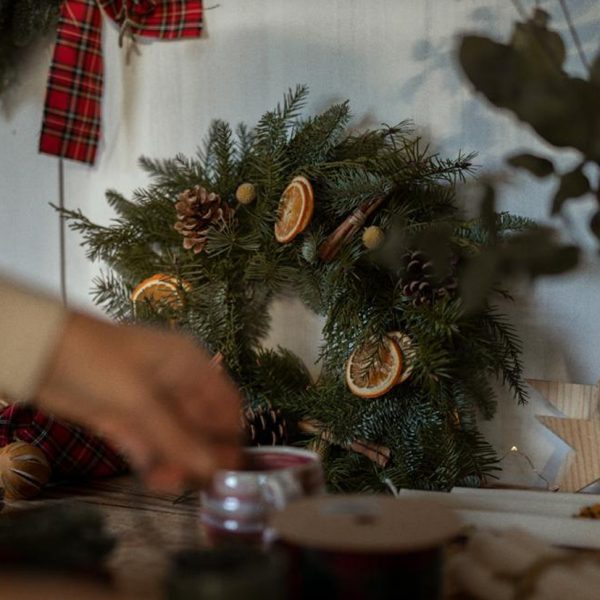 Workshop de coronas navideñas